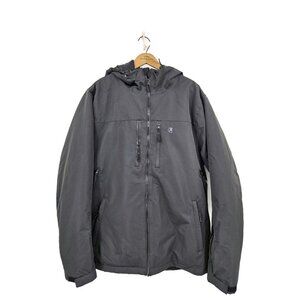 New Liquid Nansen Snow Jacket Mens L Black Hooded Snowboarding